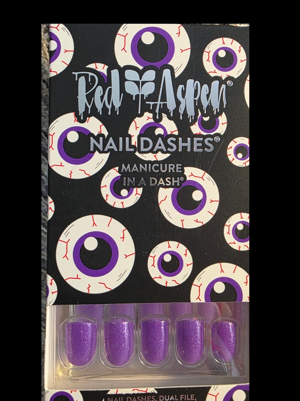 Red Aspen Purple Nail Dashes Press-On Manicure " Spooktacular Sidonia"💜
